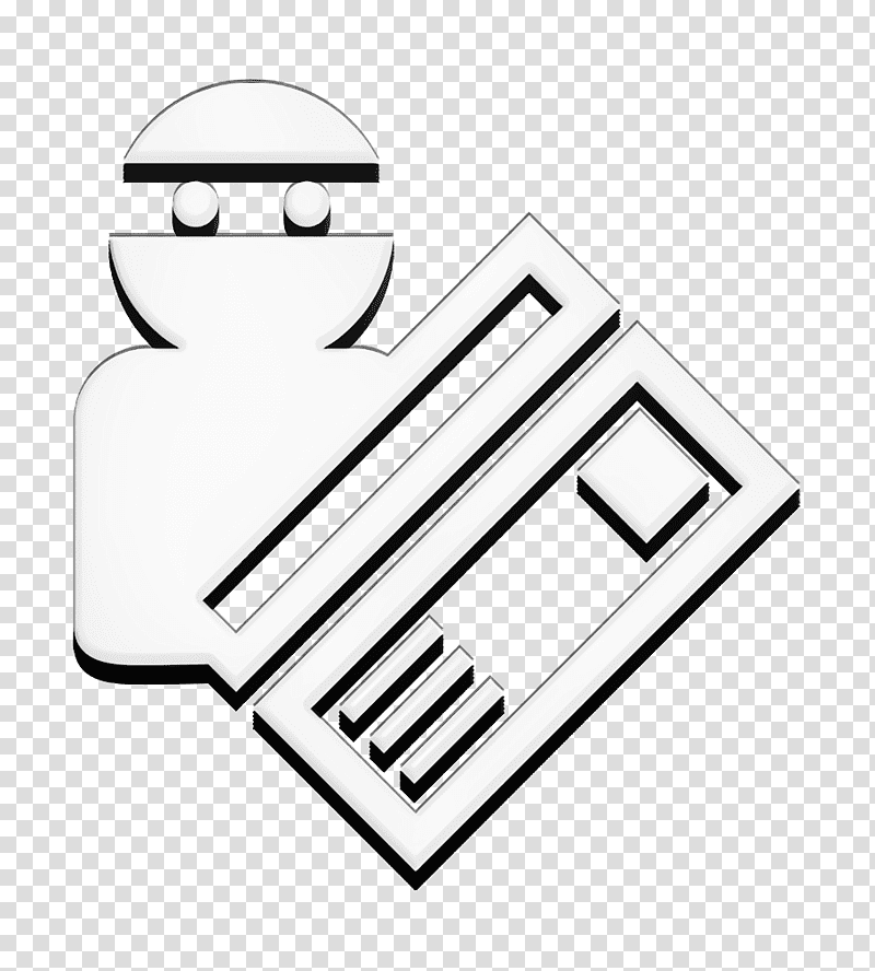 commerce icon Steal icon Thief stealing a credit card icon, Money Pack 1 Icon, Line Art, Black And White
, Symbol, Chemical Symbol, Meter transparent background PNG clipart