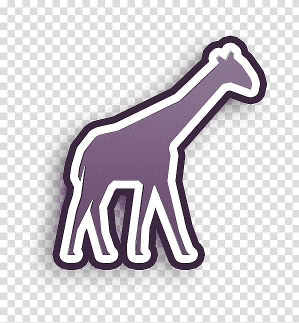 Giraffe silhouette icon POI Nature icon animals icon, Logo, Horse, Meter, Hm, Science, Biology transparent background PNG clipart