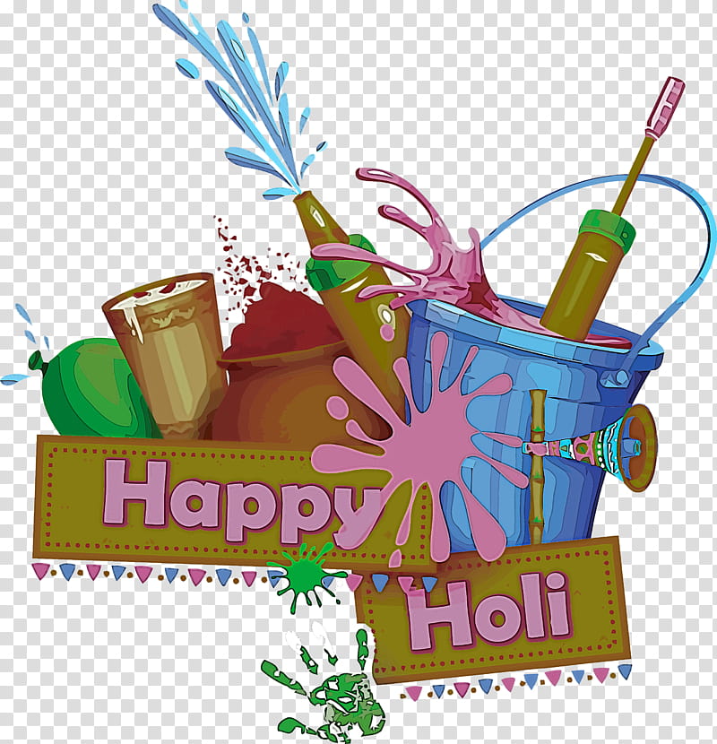 happy Holi holi colorful, Festival, Drinking Straw, Party Supply, Bucket transparent background PNG clipart
