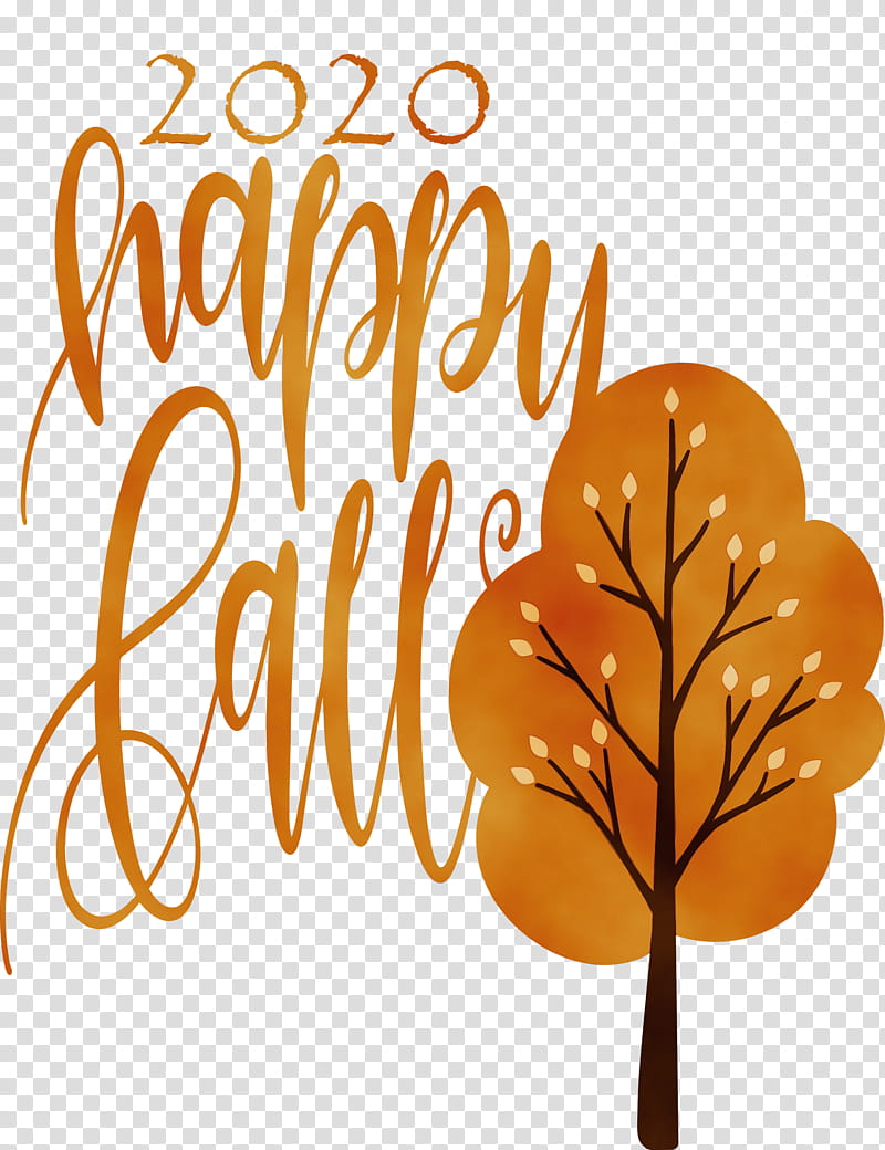 meter orange s.a., Happy Fall, Happy Autumn, Watercolor, Paint, Wet Ink, Orange Sa transparent background PNG clipart