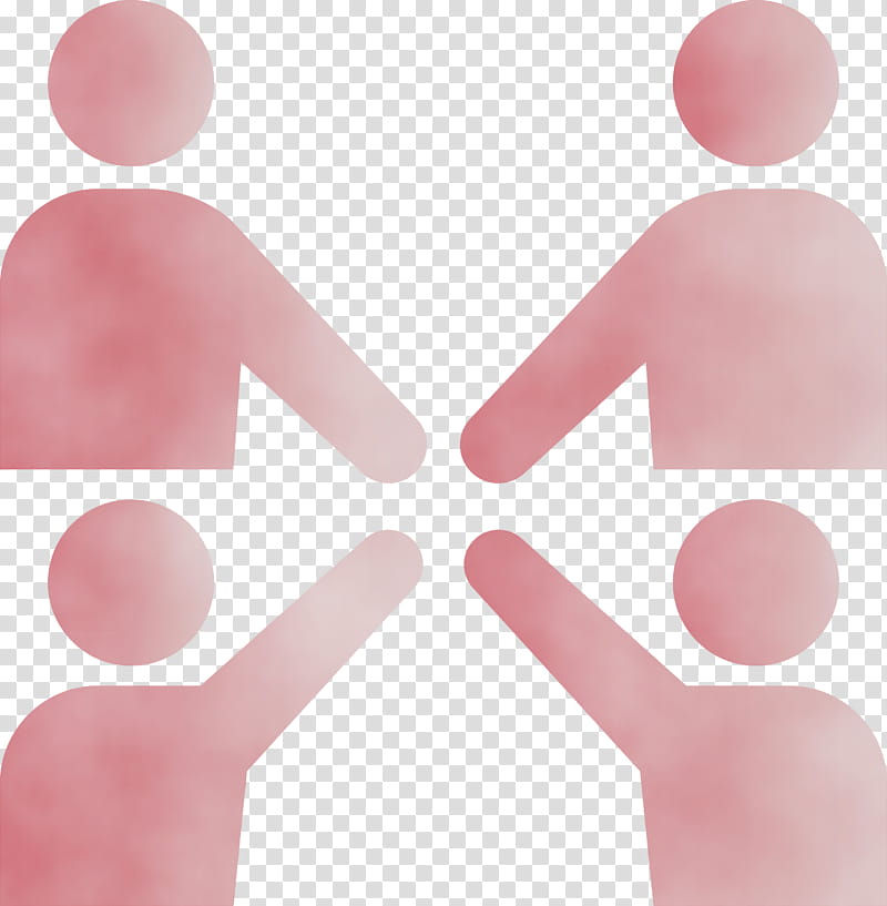 pink hand material property gesture finger, Team, Team Work, People, Watercolor, Paint, Wet Ink, Circle transparent background PNG clipart