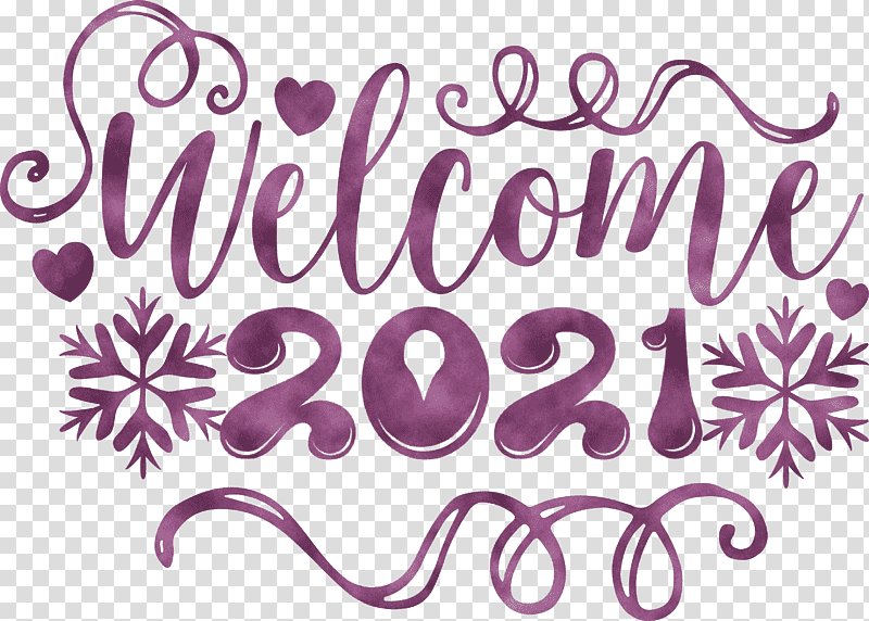 Welcome 2021 Year 2021 Year 2021 New Year, Year 2021 Is Coming, Logo, Calligraphy, Violet, Lilac M, Meter transparent background PNG clipart