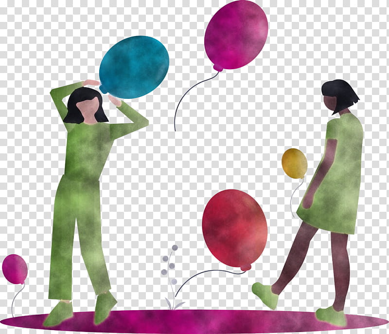 party partying woman, Balloon, Play, Magenta, Juggling, Party Supply transparent background PNG clipart