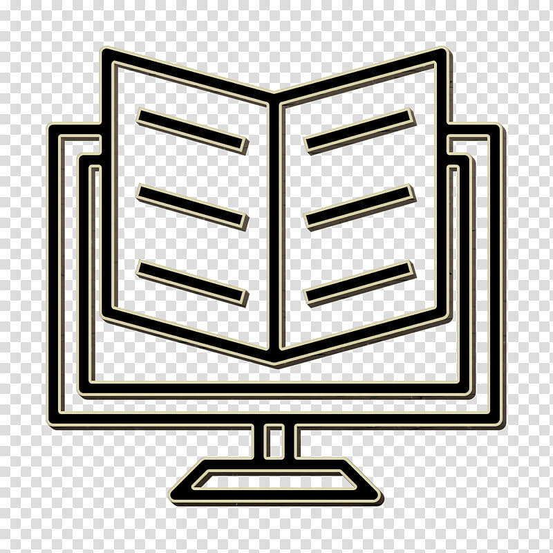 Ebook icon Digital Service icon, Text, Line, Computer Monitor Accessory, Logo, Symbol, Coloring Book transparent background PNG clipart