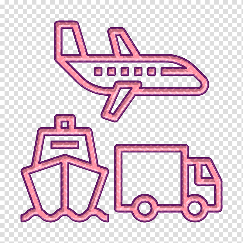 Travel icon Logistics icon Transportation icon, Ship, Airplane, International Trade, Business, Truck, Boat transparent background PNG clipart