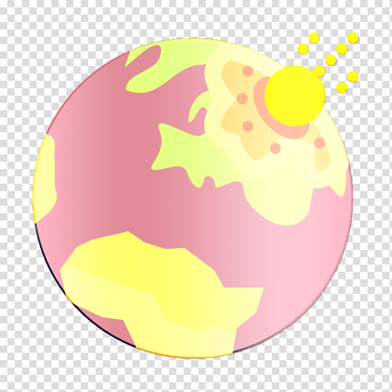 Space icon Planet earth icon, M02j71, Sphere, Atmosphere, Yellow, Meter, Geometry transparent background PNG clipart