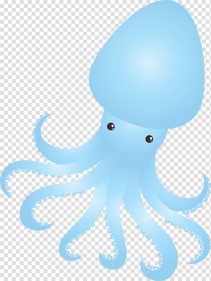 octopus giant pacific octopus octopus blue, Cartoon, Aqua, Squid, Jellyfish transparent background PNG clipart