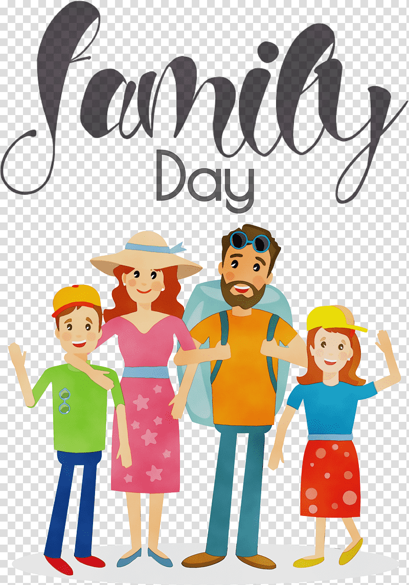 family, Family Day, Happy Family, Watercolor, Paint, Wet Ink, transparent background PNG clipart
