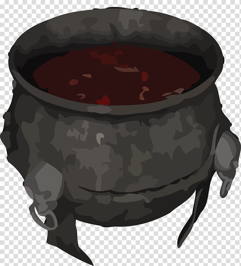 Happy Halloween, Cauldron, Maroon transparent background PNG clipart