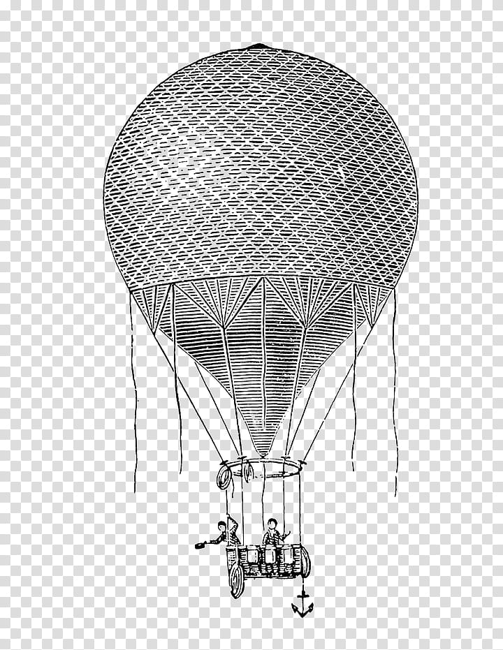 Hot Air Balloon Silhouette, Drawing, Victorian Era, Vehicle, Aerostat, Aircraft transparent background PNG clipart