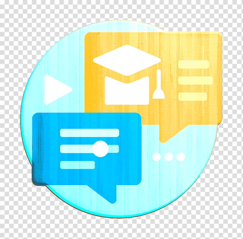 Teacher icon Lesson icon Online Learning icon, Logo, Symbol, Aqua M, Yellow, Meter, Chemical Symbol transparent background PNG clipart