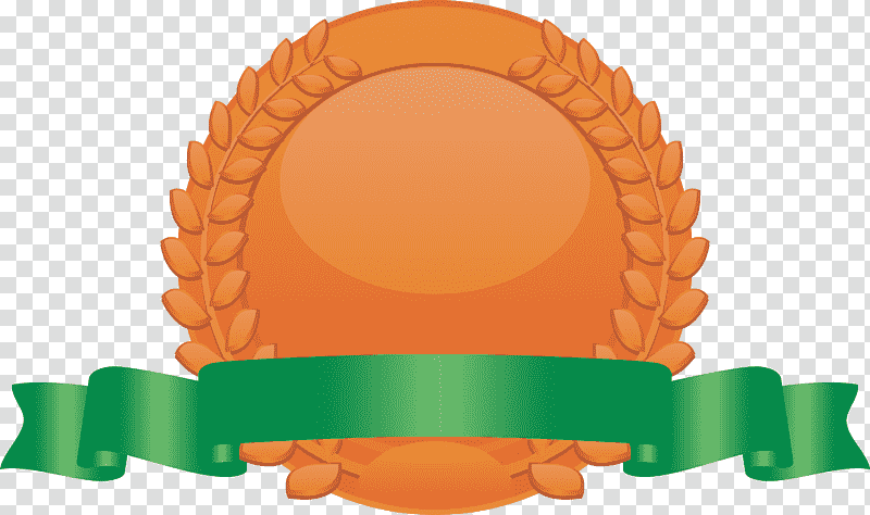 Brozen Badge Blank Brozen Badge Award Badge, Orange, Logo, Medal, Green, Clothing, Emblem transparent background PNG clipart