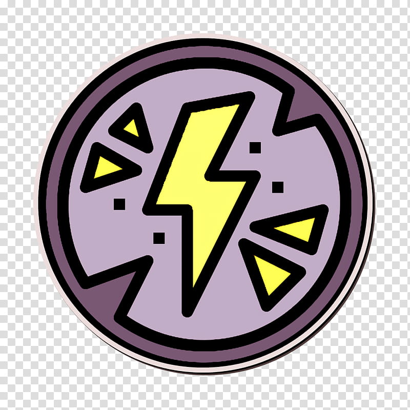 Thunder icon Light bolt icon Punk Rock icon, Yellow, Logo, Symbol, Sticker, Football Fan Accessory, Emblem transparent background PNG clipart