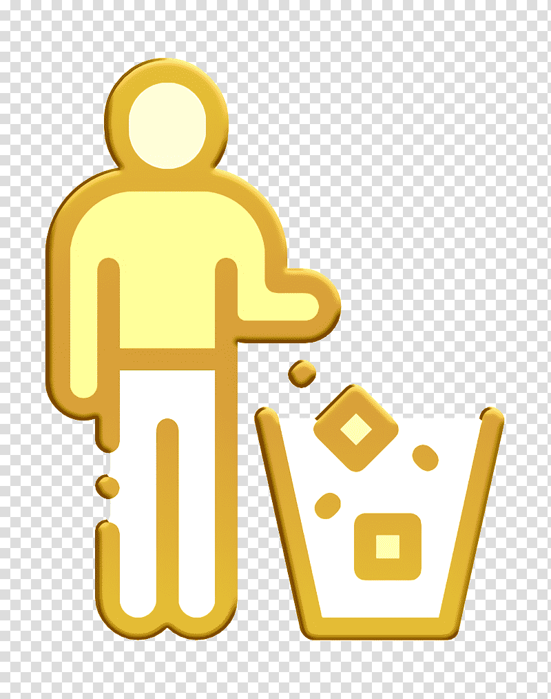 Litter icon Public Signs icon, Logo, Symbol, Yellow, Meter transparent background PNG clipart