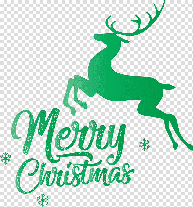 Merry Christmas, Reindeer, Logo, Green, Tree, Text, Line transparent background PNG clipart