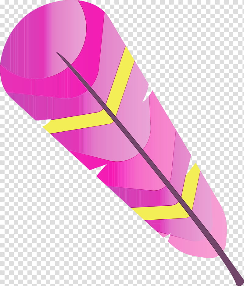 Feather, Cartoon Feather, Watercolor Feather, Vintage Feather, Paint, Wet Ink, Pink M, Line transparent background PNG clipart