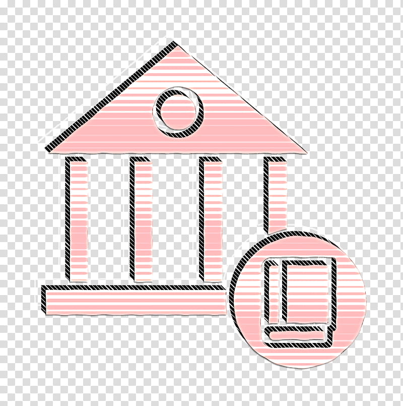 School icon Architecture and city icon, Pink, Line, House transparent background PNG clipart