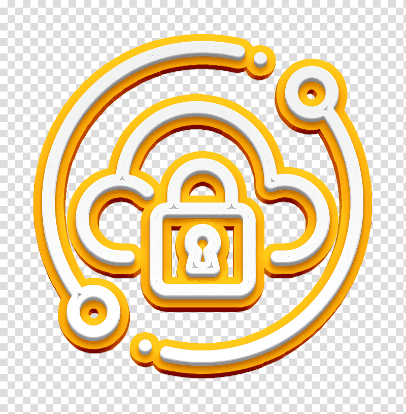 Hacker icon Lock icon Safety icon, Symbol, Chemical Symbol, Yellow, Meter, Science, Chemistry transparent background PNG clipart