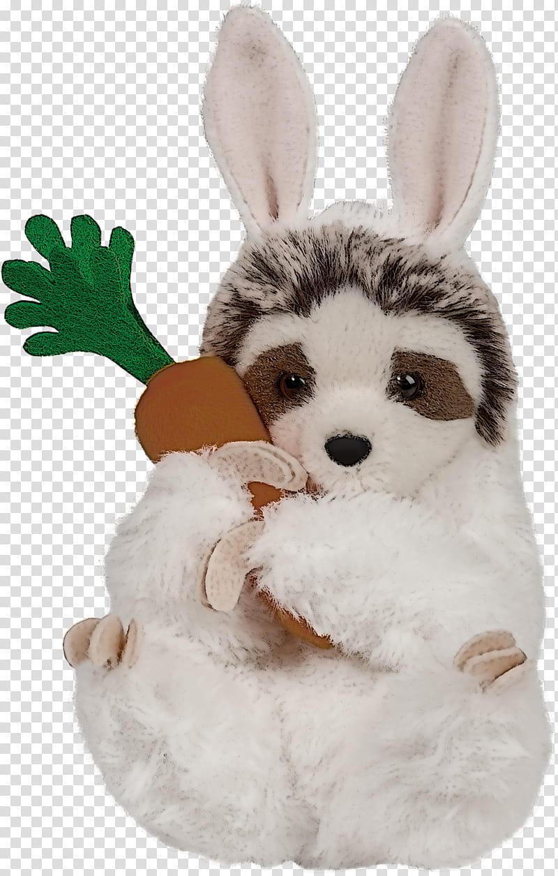 Easter bunny, Rabbit, Rabbits And Hares, Stuffed Toy, Ear, Animal Figure, Plush, Dog Toy transparent background PNG clipart