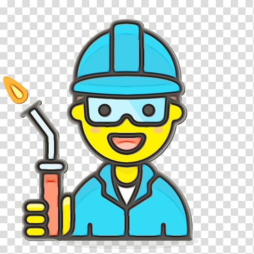 Emoji Smile, Factory, Construction Worker, Pictogram, Iconfactory, Cartoon, Yellow, Headgear transparent background PNG clipart