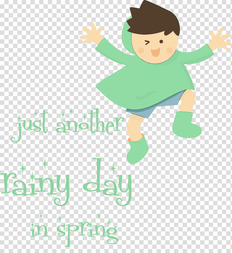 cartoon logo character toddler m green, Raining, Rainy Day, Rainy Season, Watercolor, Paint, Wet Ink transparent background PNG clipart