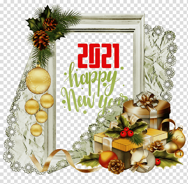 Chinese New Year, 2021 Happy New Year, 2021 New Year, Watercolor, Paint, Wet Ink, Christmas Day transparent background PNG clipart