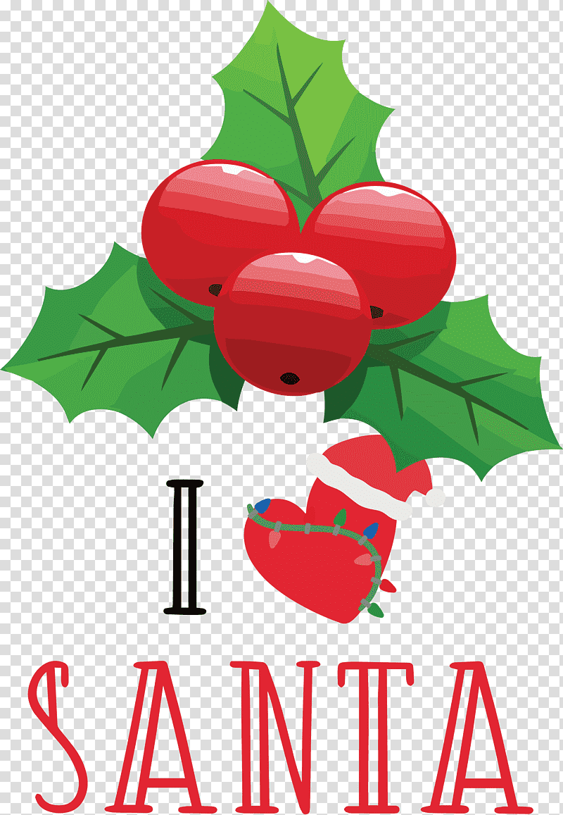 I Love Santa Santa Christmas, Christmas , Christmas Day, Sleeping Christmas, Heart Santa, Song, Black transparent background PNG clipart