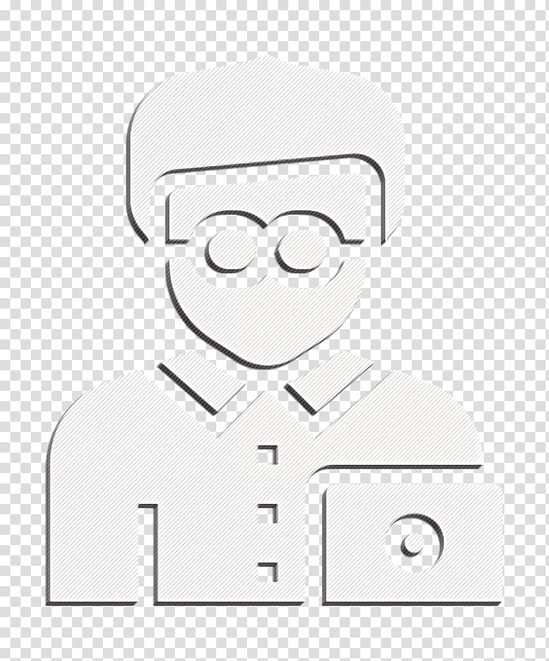 Professions and jobs icon Office worker icon Jobs and Occupations icon, Head, Eyewear, Blackandwhite, Smile, Symbol transparent background PNG clipart