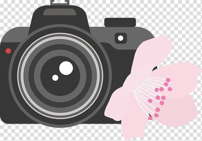Camera Flower, Camera Lens, Mirrorless Interchangeablelens Camera, Digital Camera, Movie Camera, graphic Film, Angle transparent background PNG clipart