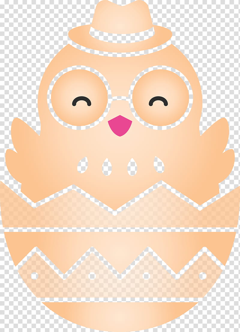 chick in eggshell easter day adorable chick, White, Pink, Nose, Owl, Cartoon, Brown, Peach transparent background PNG clipart