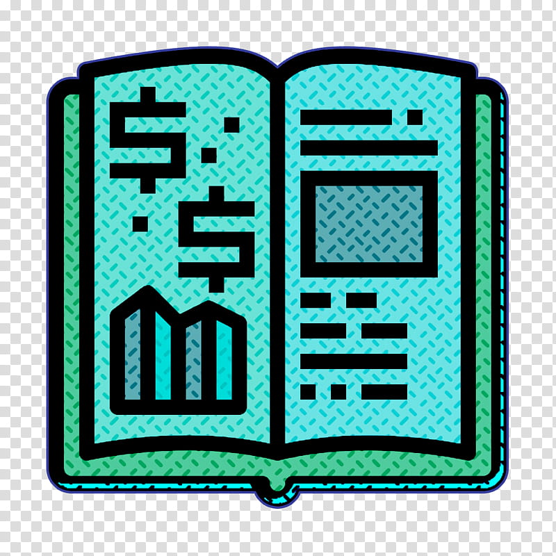 Finance book icon Notebook icon Bookstore icon, Turquoise, Teal transparent background PNG clipart