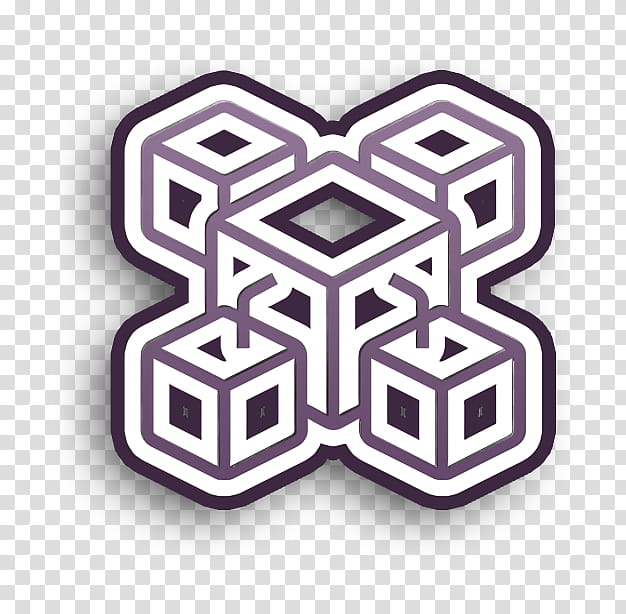 Blockchain icon Technologies Disruption icon, Line, Logo, Symmetry, Symbol, Square transparent background PNG clipart