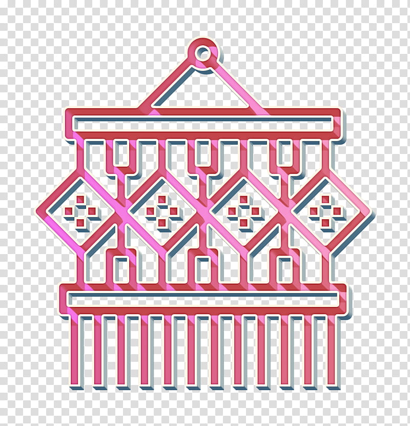 Macrame icon Craft icon, Pink, Line, Magenta transparent background PNG clipart