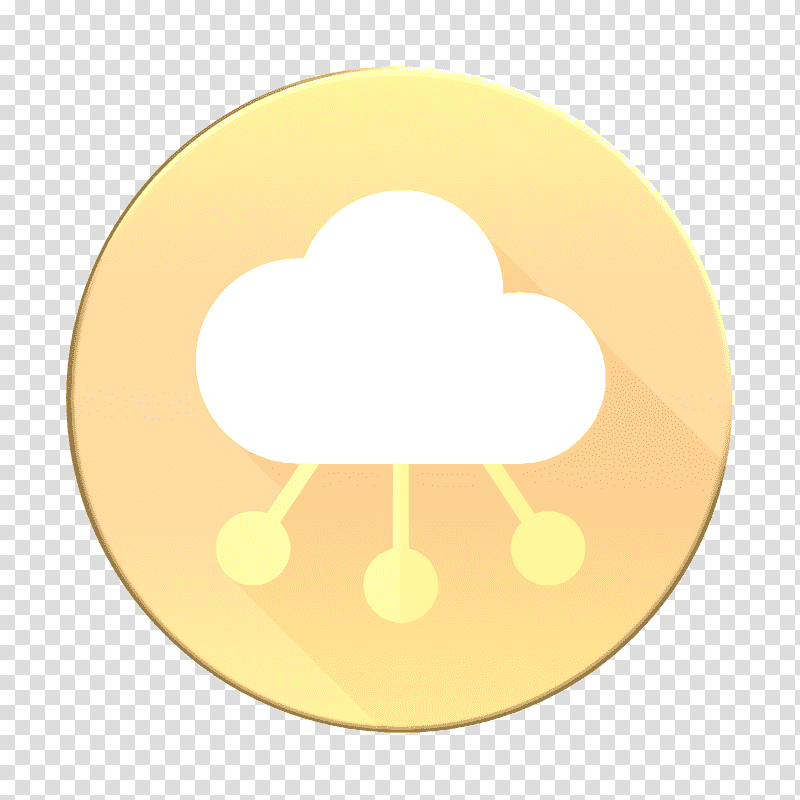 Cloud computing icon Data icon Digital marketing icon, Organization, Yellow, Circle, Computer, Logo, Procurement transparent background PNG clipart