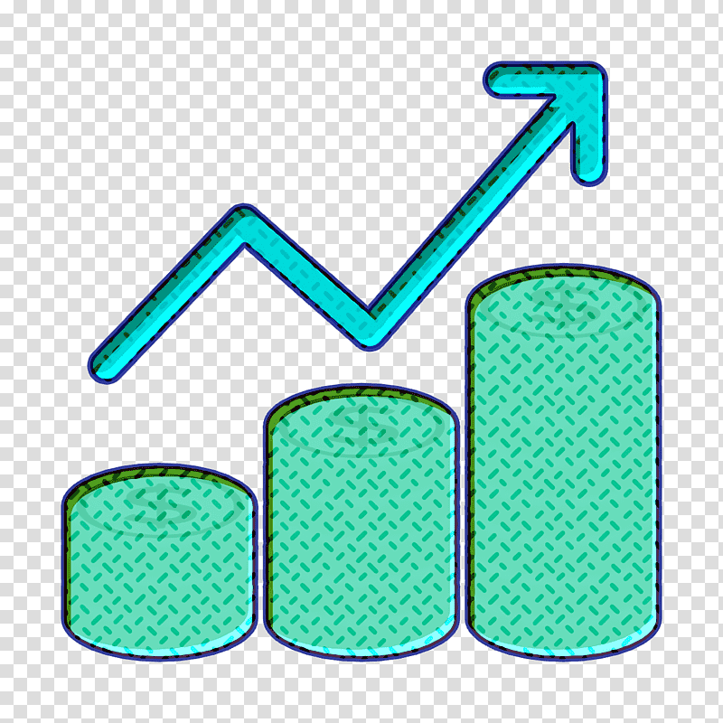 Growth icon Banking and Finance icon, Aqua M, Green, Line, Meter, Microsoft Azure, Mathematics transparent background PNG clipart