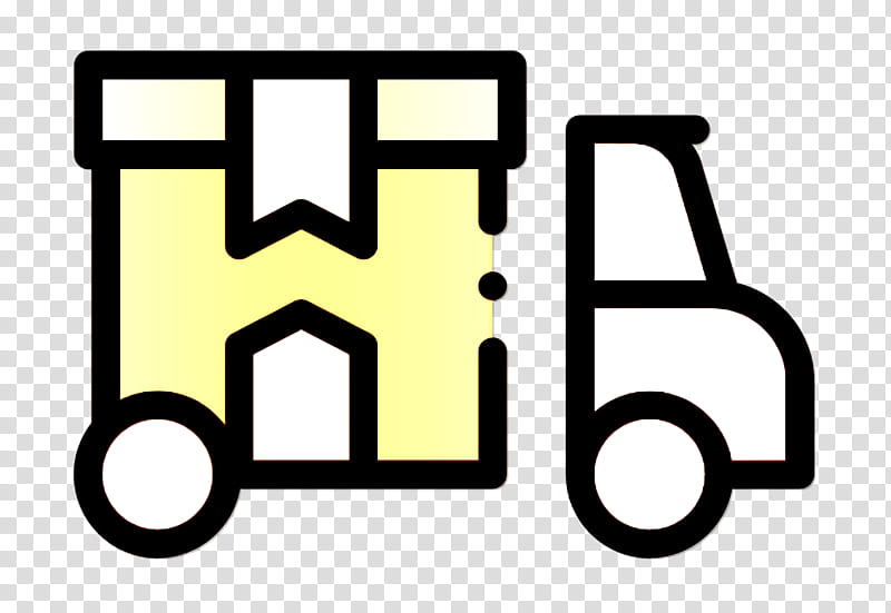 Delivery truck icon Online Shopping icon Logistic icon, Line Art, Transport, Silhouette, Logo transparent background PNG clipart