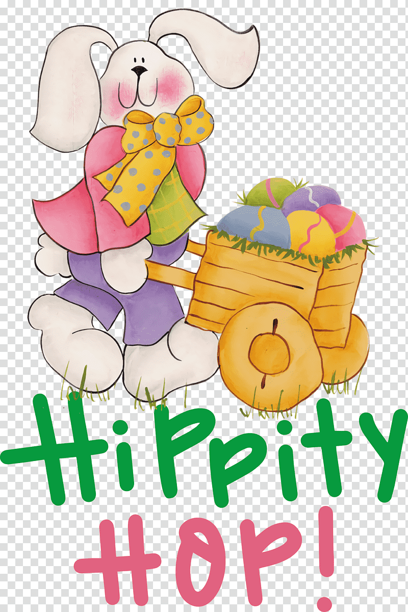 Happy Easter Hippity Hop, Easter Bunny, Holiday, Drawing, Easter Egg, Rabbit, Painting transparent background PNG clipart