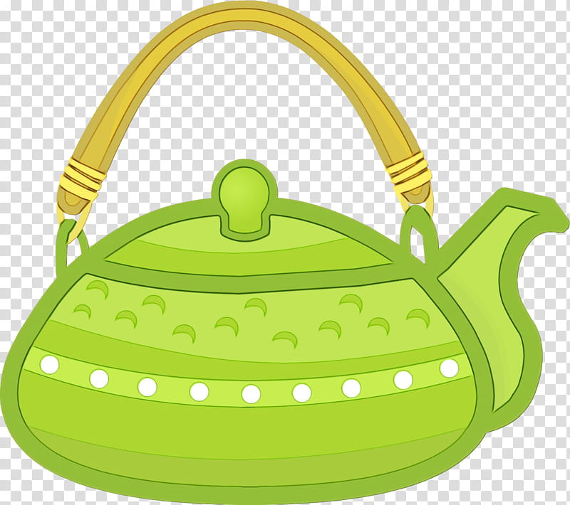 green kettle bag yellow stovetop kettle, Watercolor, Paint, Wet Ink, Shoulder Bag, Cookware And Bakeware, Handbag transparent background PNG clipart