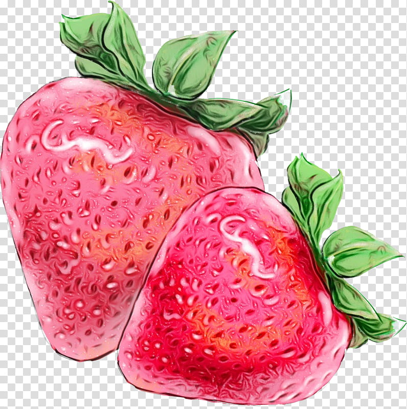 Strawberry, Watercolor, Paint, Wet Ink, Natural Foods, Strawberries, Fruit, Plant transparent background PNG clipart