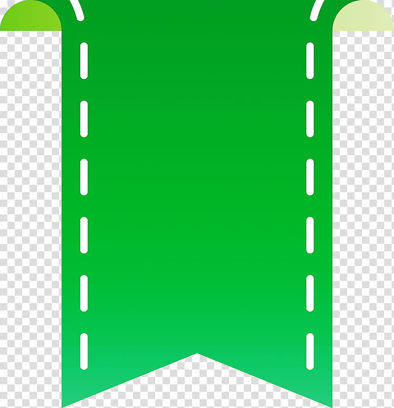 Bookmark Ribbon, Green, Line transparent background PNG clipart
