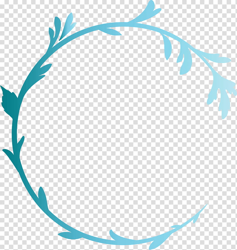 decoration frame floral frame flower frame, Aqua, Turquoise, Teal, Circle transparent background PNG clipart