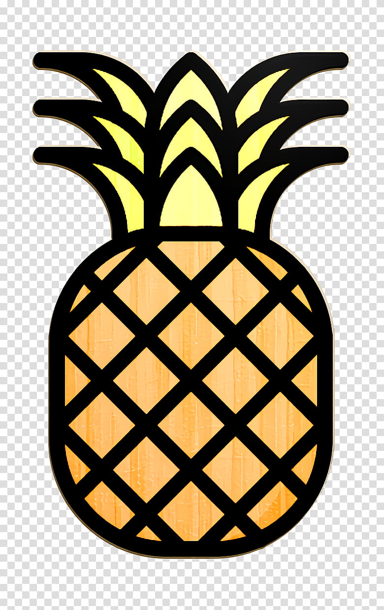 Pineapple icon Fruits and Vegetables icon Food and restaurant icon, Yellow, Ananas, Plant, Poales transparent background PNG clipart