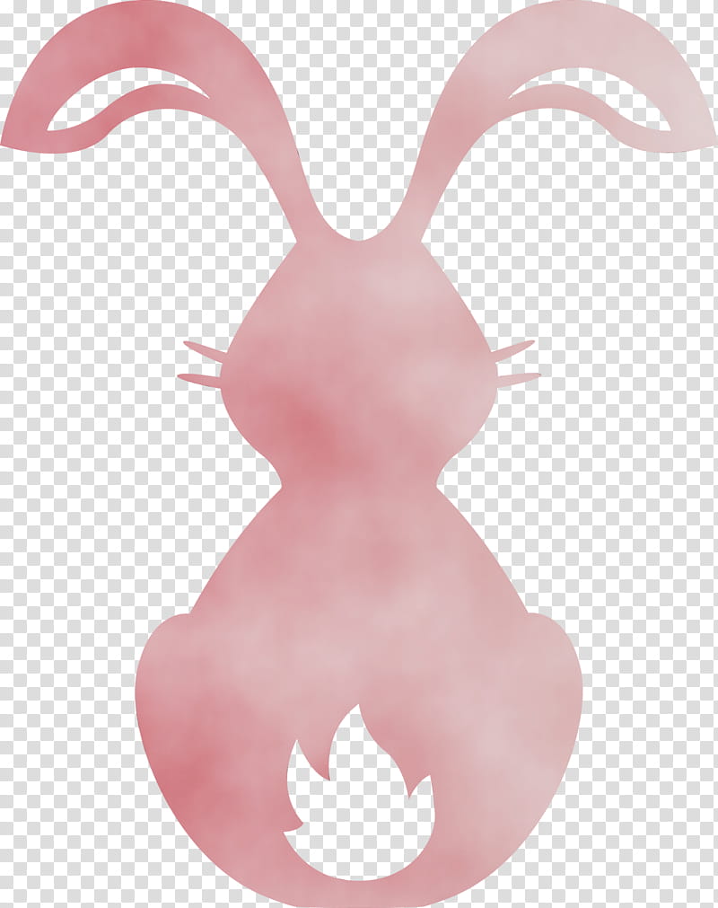 pink nose rabbits and hares, Cute Bunny, Easter Day, Watercolor, Paint, Wet Ink transparent background PNG clipart