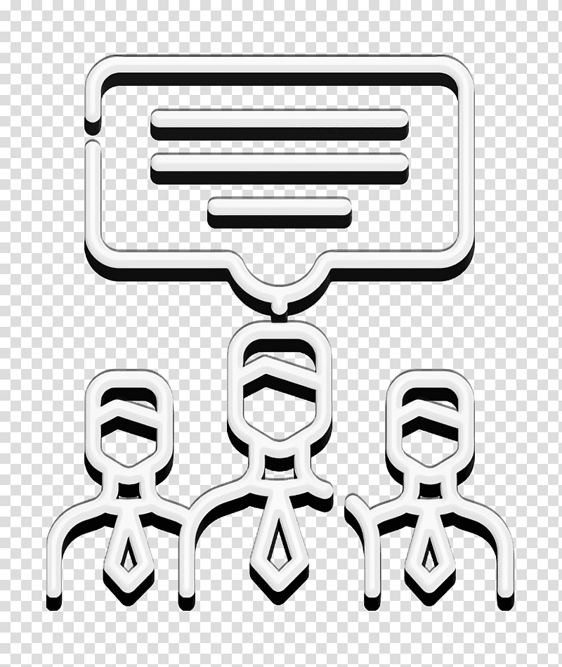 Representative icon Leader icon Teamwork icon, Symbol, Black And White
, Chemical Symbol, Line, Meter, Cartoon transparent background PNG clipart