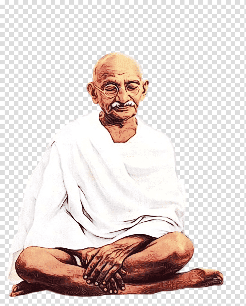 Mahatma Gandhi, Gandhi Jayanti, Watercolor, Paint, Wet Ink, Gandhi Gandhi, My Life Is My Message transparent background PNG clipart