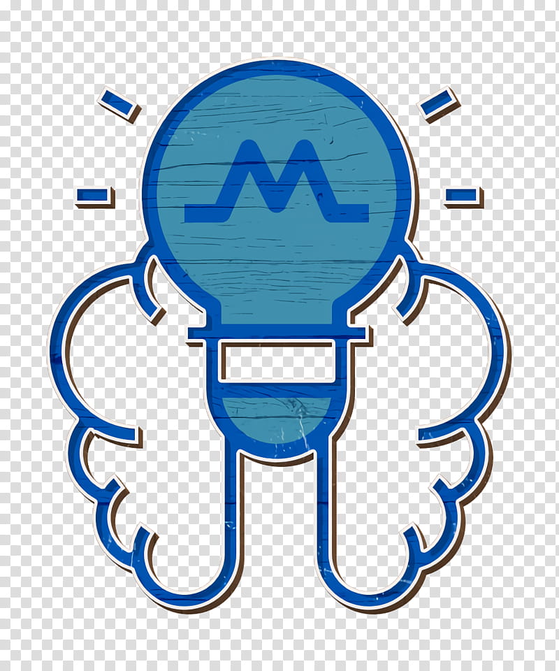 Brain icon Lightbulb icon Startup icon, Blue, Electric Blue, Symbol, Logo transparent background PNG clipart