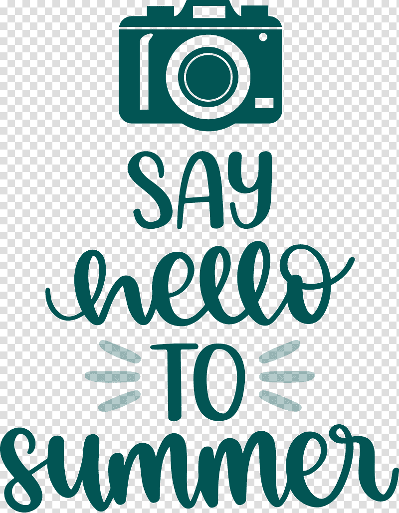 Say Hello to Summer Summer Hello Summer, Summer
, Logo, Black And White
, Text, Teal, Number transparent background PNG clipart