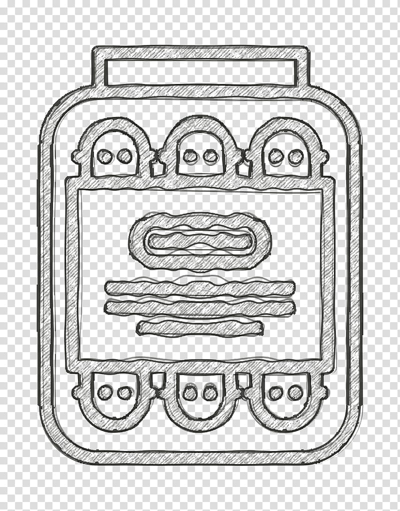 Supermarket icon Pickled icon, Line Art, Coloring Book, Rectangle transparent background PNG clipart