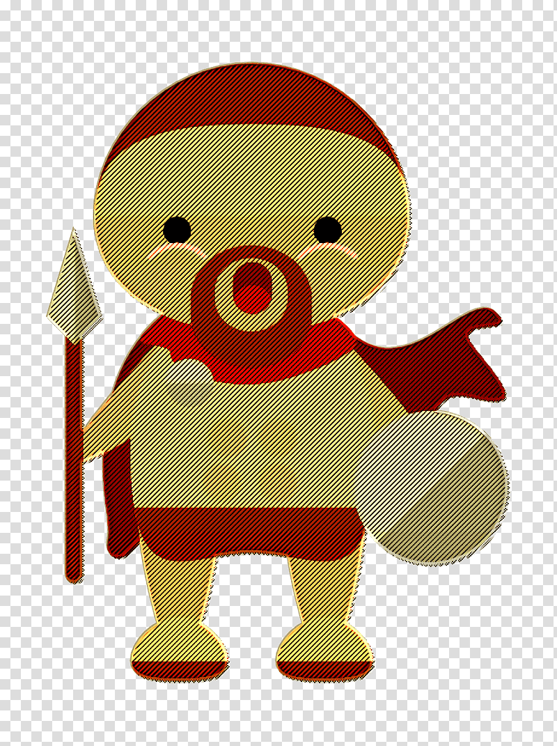 Miniman icon Warrior icon, Cartoon transparent background PNG clipart