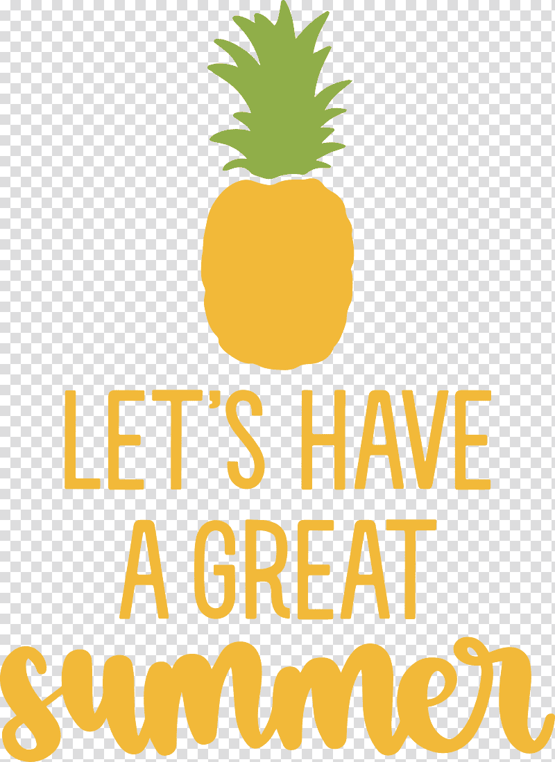 Great Summer summer, Summer
, Logo, Pineapple, Yellow, Line, Fruit transparent background PNG clipart